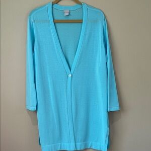Chico's Aqua Cardigan